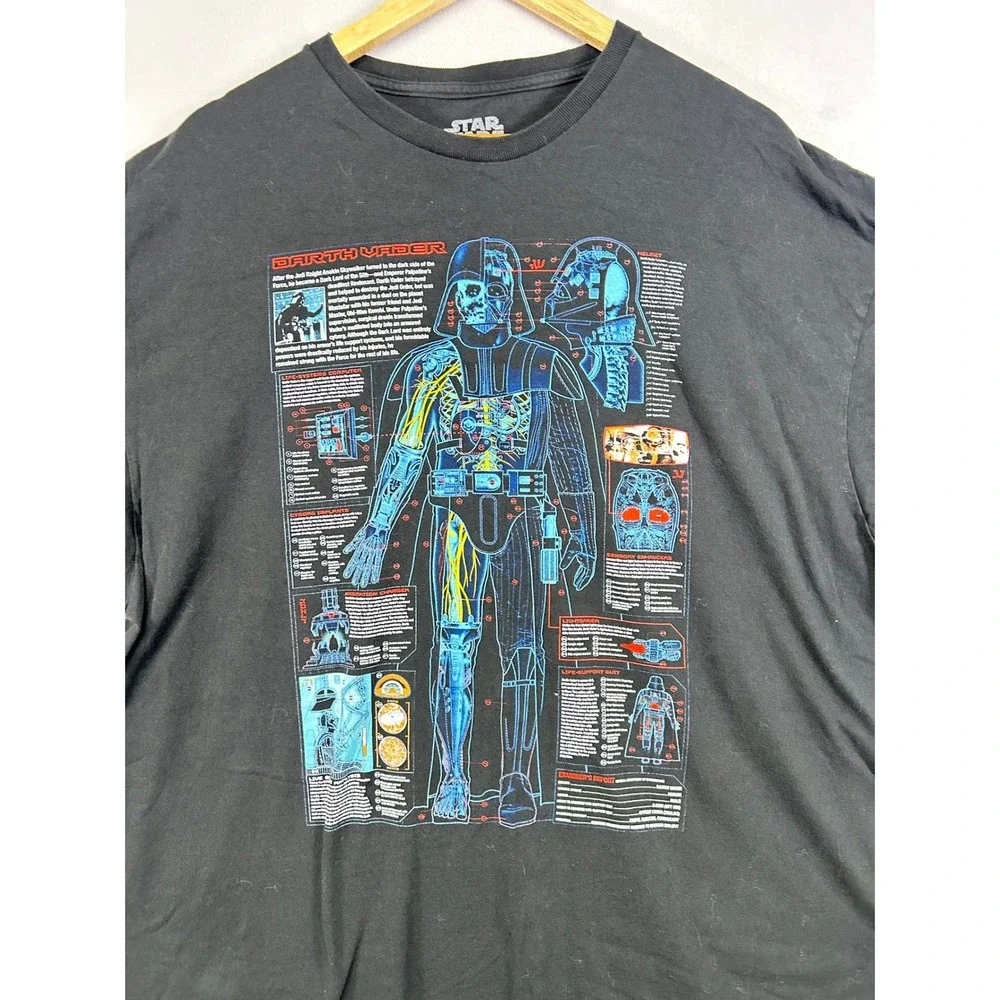 Star Wars Darth Vader Anatomy T Shirt Mens 3XL‎ Black Graphic Tee